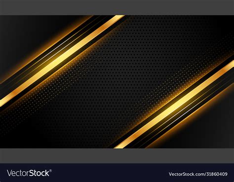 Premium Black And Gold Lines Abstract Background Vector Image