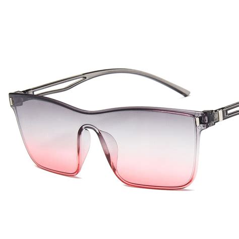 rimless sunglasses women men brand designer frameless sport sun glasses square ocean gradient