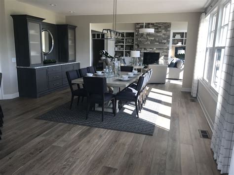 Dining Room With Grey Wood Floors Floor Roma