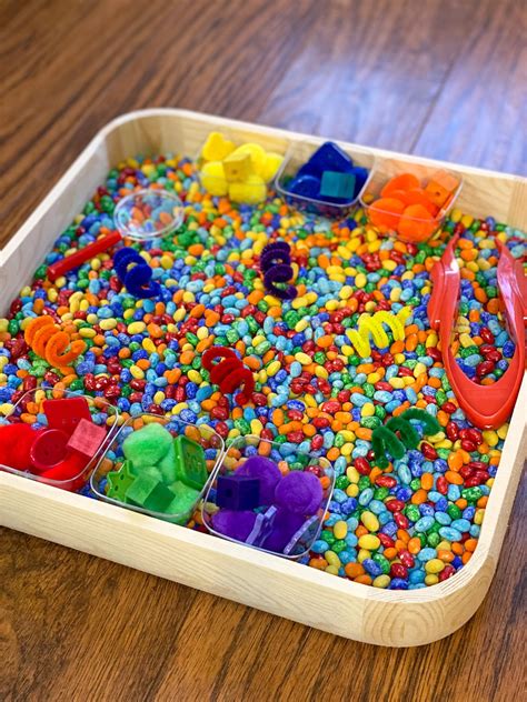 Colorful Sensory Bin Sensory Kit Activity Bin Etsy