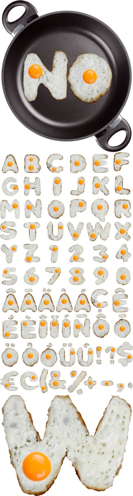 Eggs Font A Typeface Made Of Carefully Shaped Fried Eggs Gaming