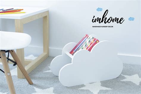 Cloud Bookcase Children Bookcase Cloud Book Caddy For Kids Etsy