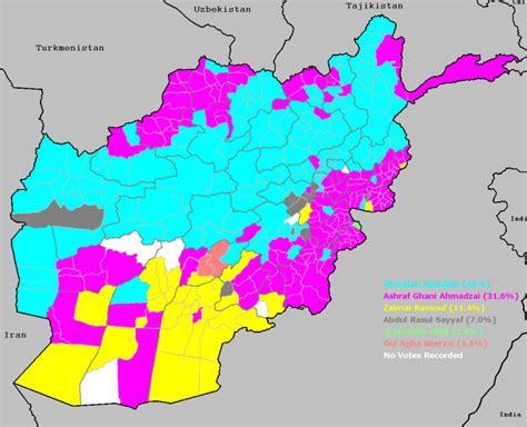 Afghanistan is divided into provinces, which are subdivided into districts. Afghanistan. Presidential Election 2014 | Electoral Geography 2.0