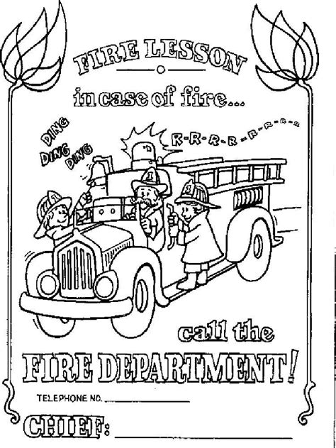 Fire Prevention Coloring Pages Free Printable Fire Prevention Coloring