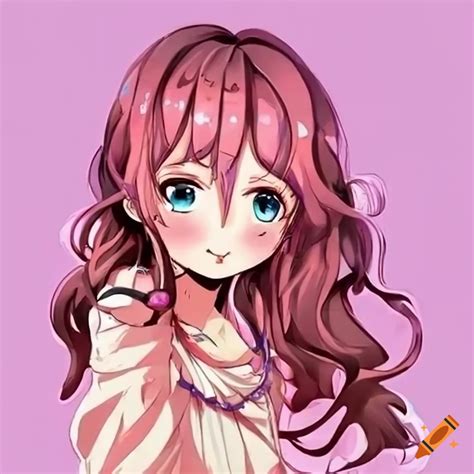Silly Cute Anime Girl Sticker On Craiyon