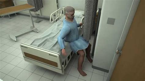 Elderly Man Falling Out Of Hospital Bed 3d Youtube