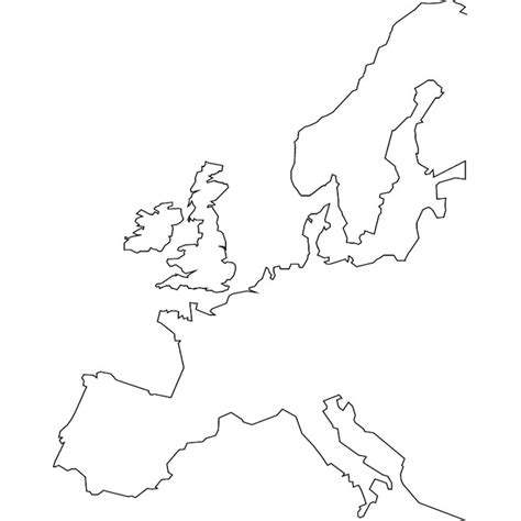 Simple Europe Map Vector At Vectorified Com Collection Of Simple Europe Map Vector Free For