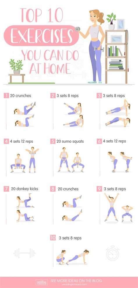 These 8 workouts are quick, effective, and you don't even need to leave the comfort of your own home. Wedding Weightloss - Healthy Tips And Advice | Wedding Forward