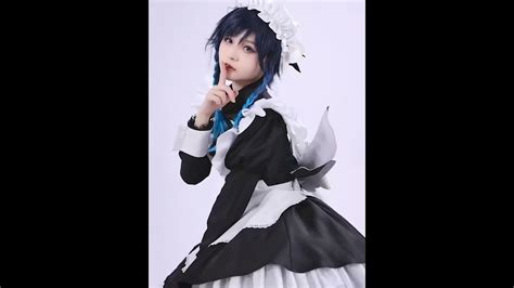 Dokidoki Sr Game Genshin Impact Cosplay Venti Maid Costume Youtube