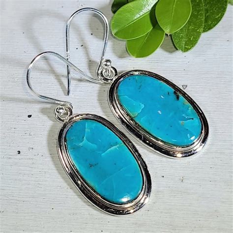 Kingman Turquoise Earrings Etsy