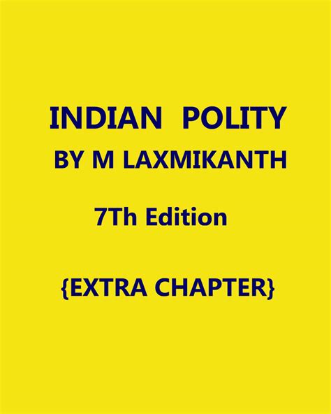 Indian Polity By M Laxmikanth Th Edition Extra Chapter Black