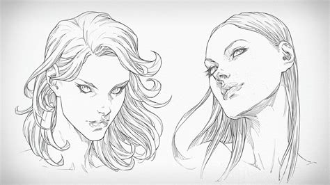 How To Draw Faces Female Heads Downward And Upward Angles Three