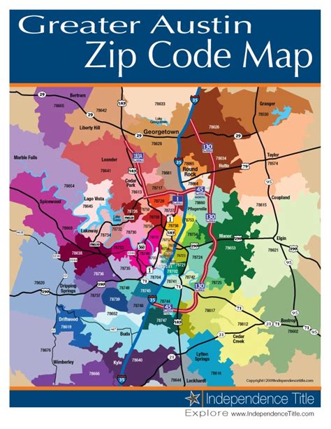 Greater Austin Zip Code Map Options Pinterest