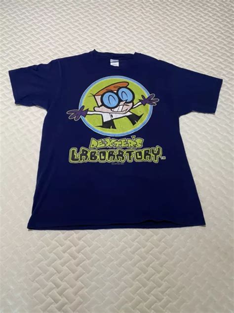 Dexters Laboratory Shirt Adult Size Medium Cartoon Network 2019 Navy