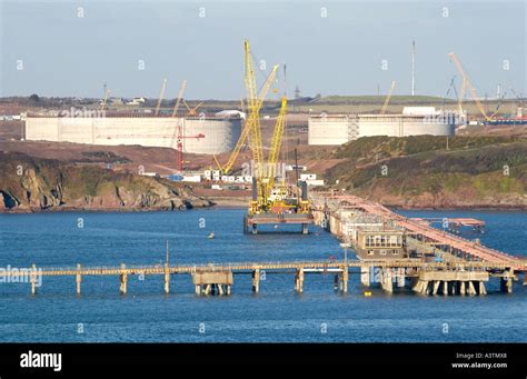 Gas Storage Tanks Under Construction At South Hook Lng Terminal At