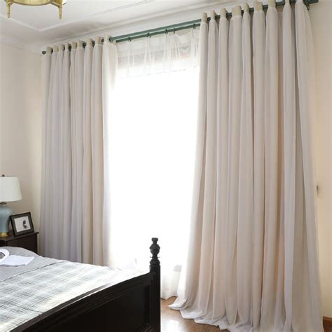 Bedroom Pack Of 2 Layer Sheer And Blackout Curtains Drops Velcro 2