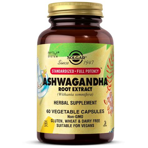 Solgar Ashwagandha Root Extract Vegetable Capsules Dr Nutrition Uae