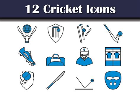 Cricket Icon Set By Angelp Thehungryjpeg