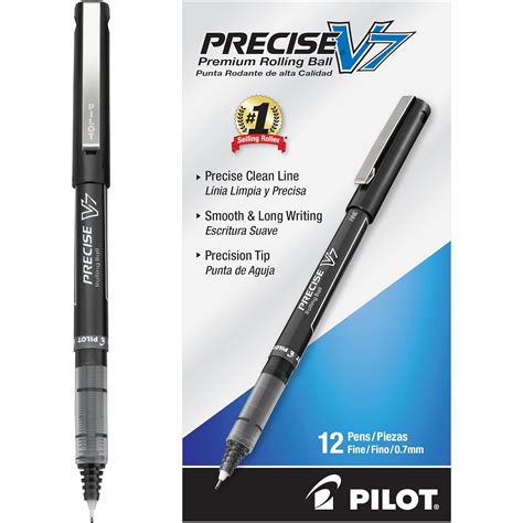 Pilot Precise V7 Premium Rolling Ball Pen 7mm Open Stock Black Amazon