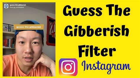 How To Get Guess The Gibberish Filter On Instagram And Tiktok Youtube