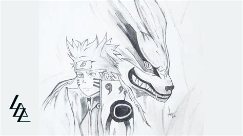 Pencil Drawing Naruto Uzumaki And Nine Tails Time Lapse Youtube