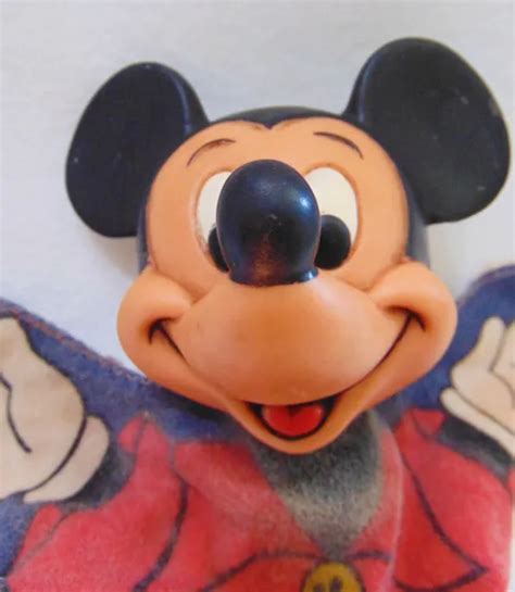 Vintage Walt Disney Productions Mickey Mouse Hand Puppet Rubber Hong