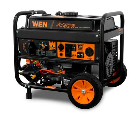 Wen 4750 Watt 120v240v Dual Fuel Portable Generator With Wheel Kit And