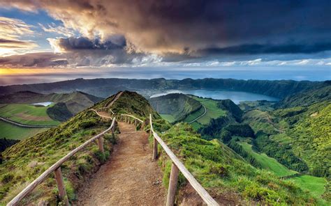 Photography Landscape Nature Path Water Lake Sea Azores