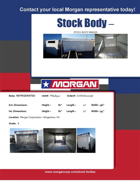 Ready To Roll Stock Bodies By Morgan Truck Body