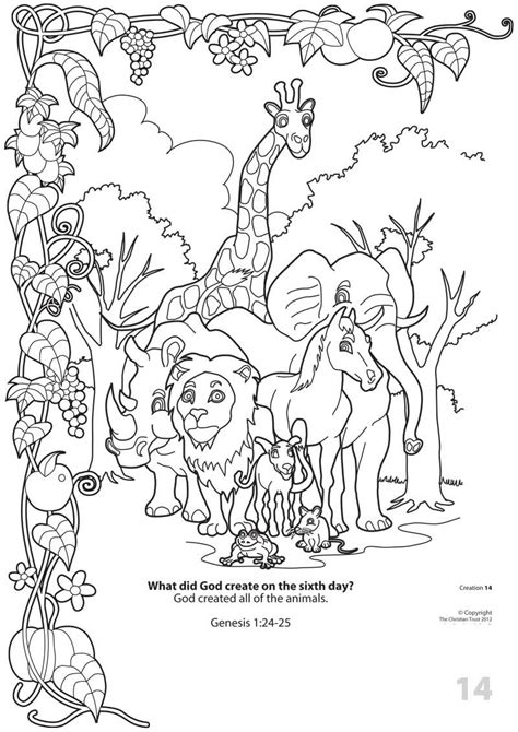 100 Coloring Page God Created Animals
