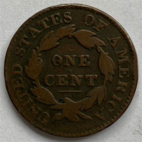 1826 United States One Cent M J Hughes Coins
