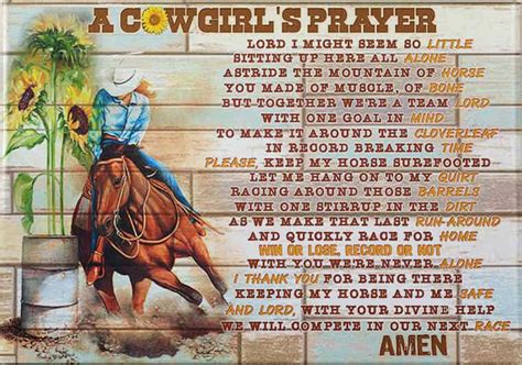 A Cowgirls Prayer Christian Religous Quote Canvas Wall Art Etsy