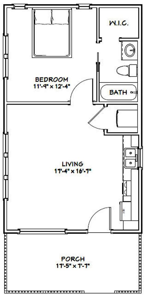 Building And Hardware Model 4e 540 Sq Ft Pdf Floor Plan 18x30 Tiny House