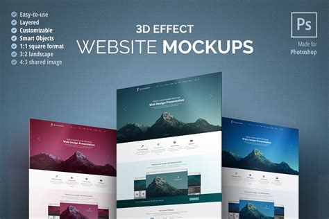 3d Effect Website Mockup Creative Daddy