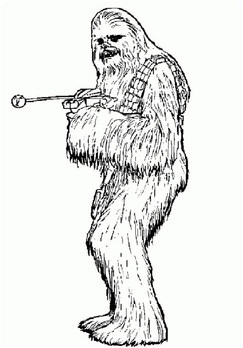 Chewbacca Head Coloring Page Coloring Pages
