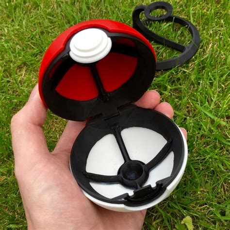 Pokeball Fully Functional With Button And Hinge By Mrfozzie