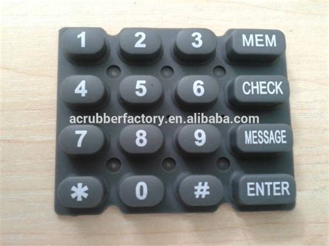 China Custom Made 3×4 Silicone Rubber Button And Silicone Rubber Keypad