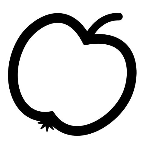Best Black And White Apple Clip Art 14464