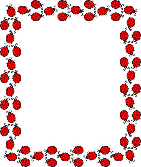 Free Printable Ladybug Border