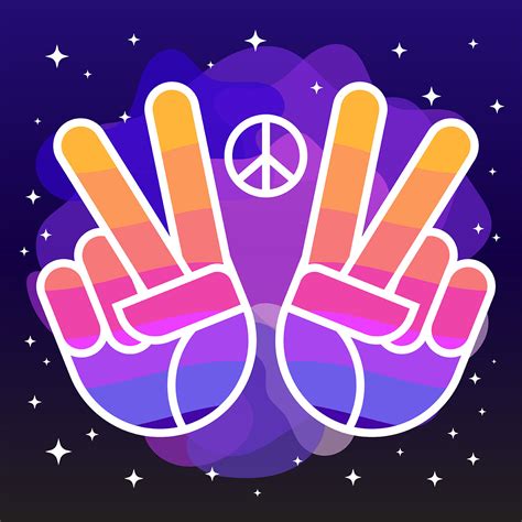 Peace And Love Illustration 245290 Vector Art At Vecteezy