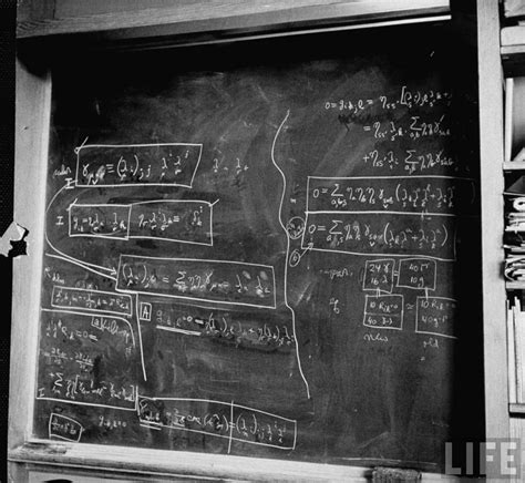 Blackboard In Albert Einstein Office Einstein In Princeton April 18