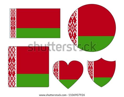 Belarus Flags Set Stock Vector Royalty Free 1106907926 Shutterstock