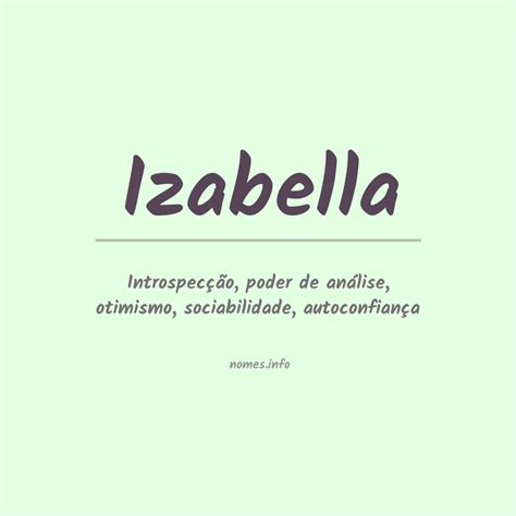 Significado Do Nome Izabella