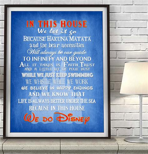 In This House We Do Disney Mickey Mouse Walt Disney World Etsy