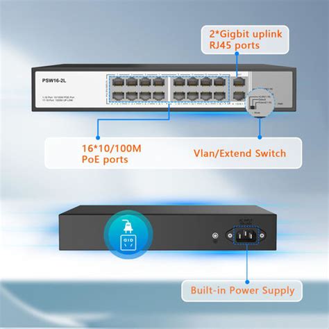 Getuscart Real Hd Port Poe Switch Poe Mbps Ports With Gigabit Uplink Ethernet