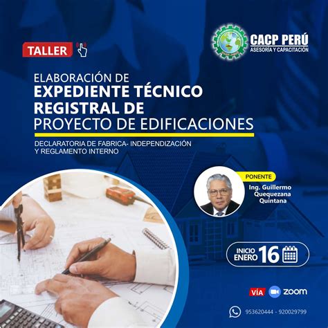 Cacp Perú Curso Elaboración De Expediente Técnico Registral De