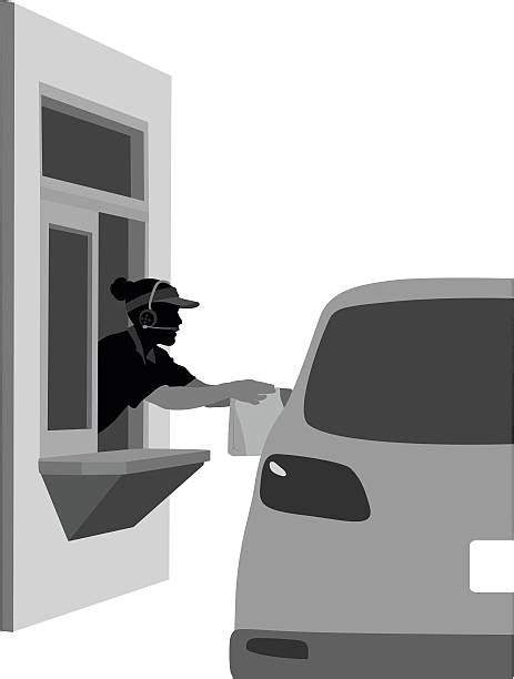 Person At Drive Thru Window Illustrations Royalty Free Vector Graphics