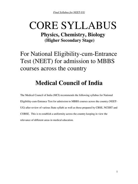 Neet 2021 syllabus is comprised of physics, chemistry, and biology subjects. PDF NEET 2021 Syllabus by NTA PDF Download - InstaPDF