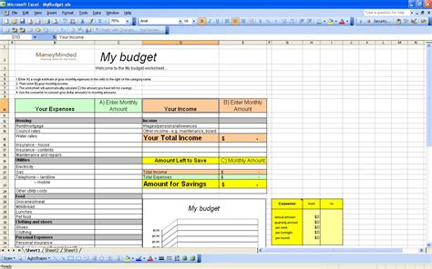 15 Free Personal Budget Spreadsheet Page 12 Excel Spreadsheet