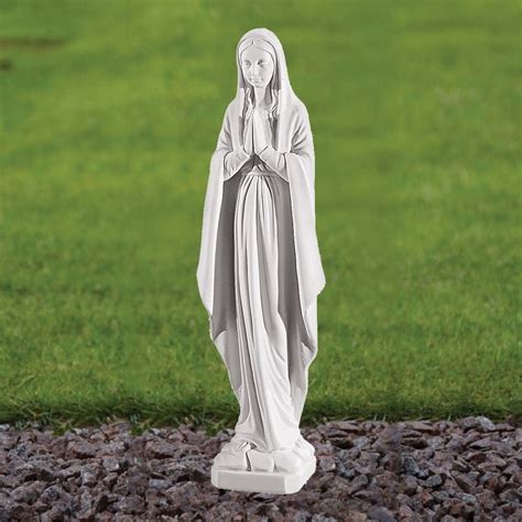 Virgin Mary 49cm Marble Resin Garden Statue